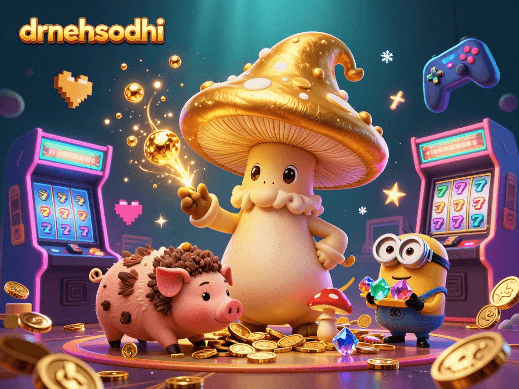 Engage with thrilling gaming adventure at drnehasodhi featuring whimsical characters in a colorful casino scene.