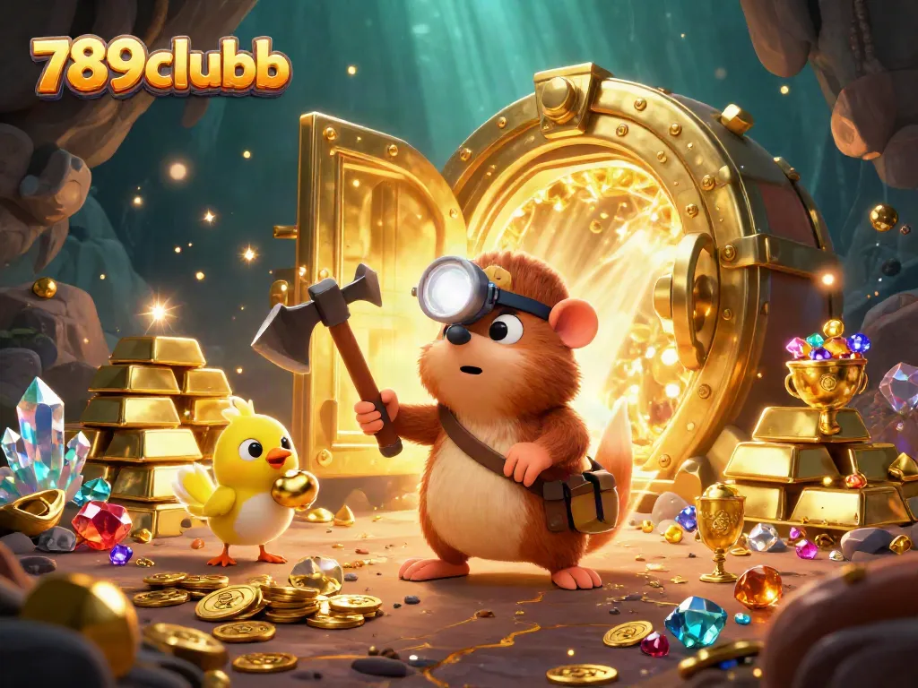 Engage with 789clubb's dynamic treasure scene showcasing mining adventure and casino excitement.
