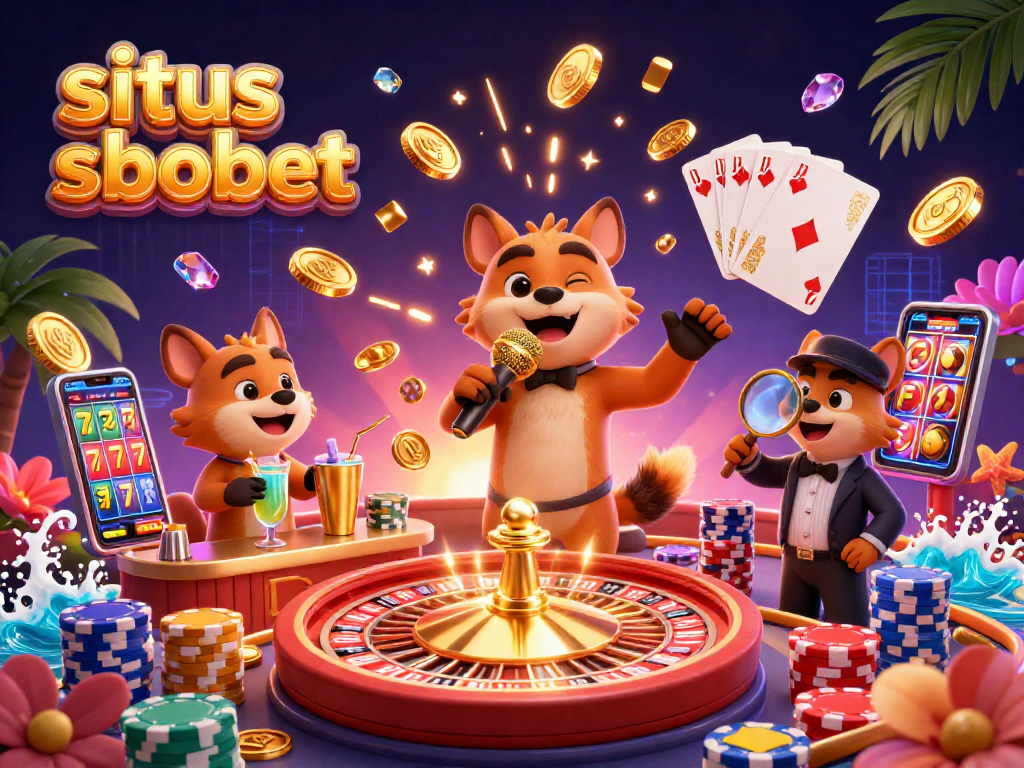 Explore the lively comedy casino club scene featuring hyenas at the situs sbobet with dynamic gaming elements and sparkling visuals.