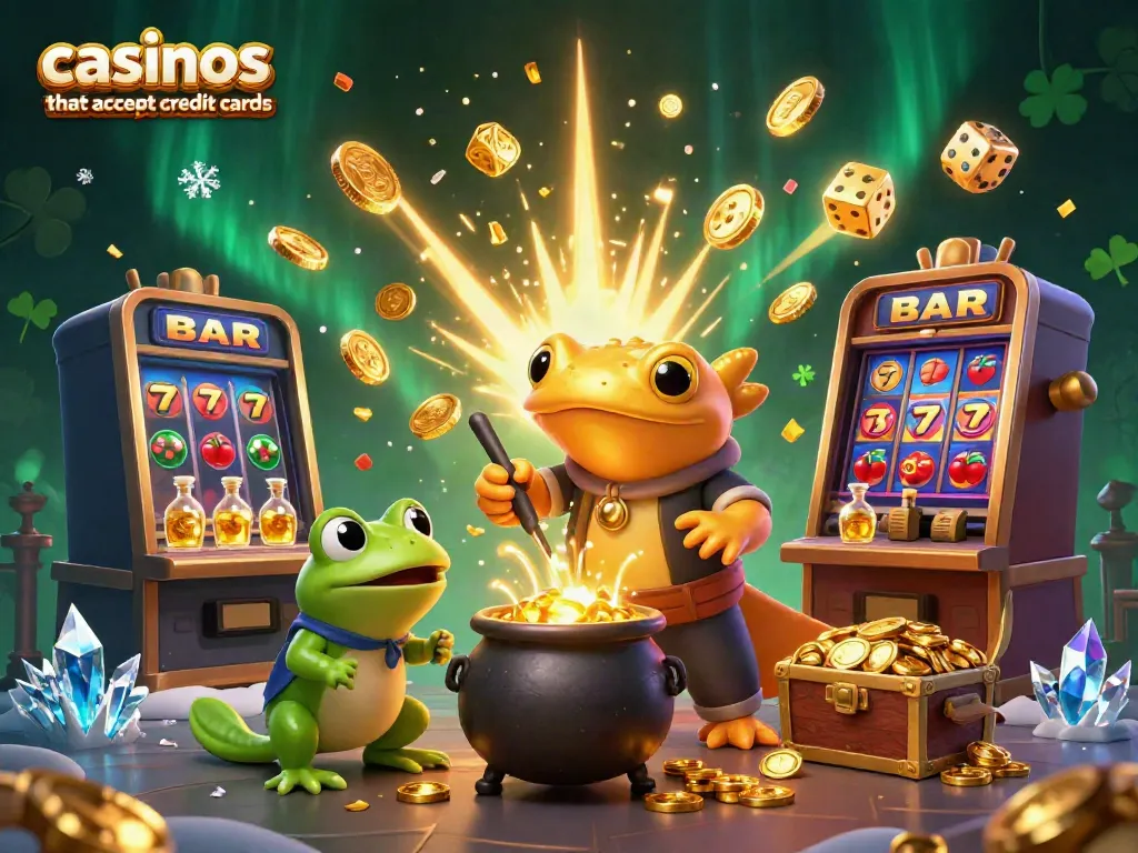 Discover thrilling gameplay at casinos that accept credit cards with vibrant characters and winning features.