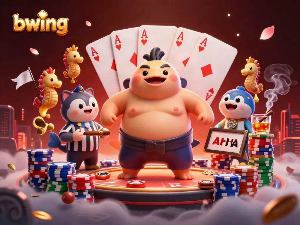Engage with the thrilling underwater casino action in BWING with a fugu blowfish and catfish referee.