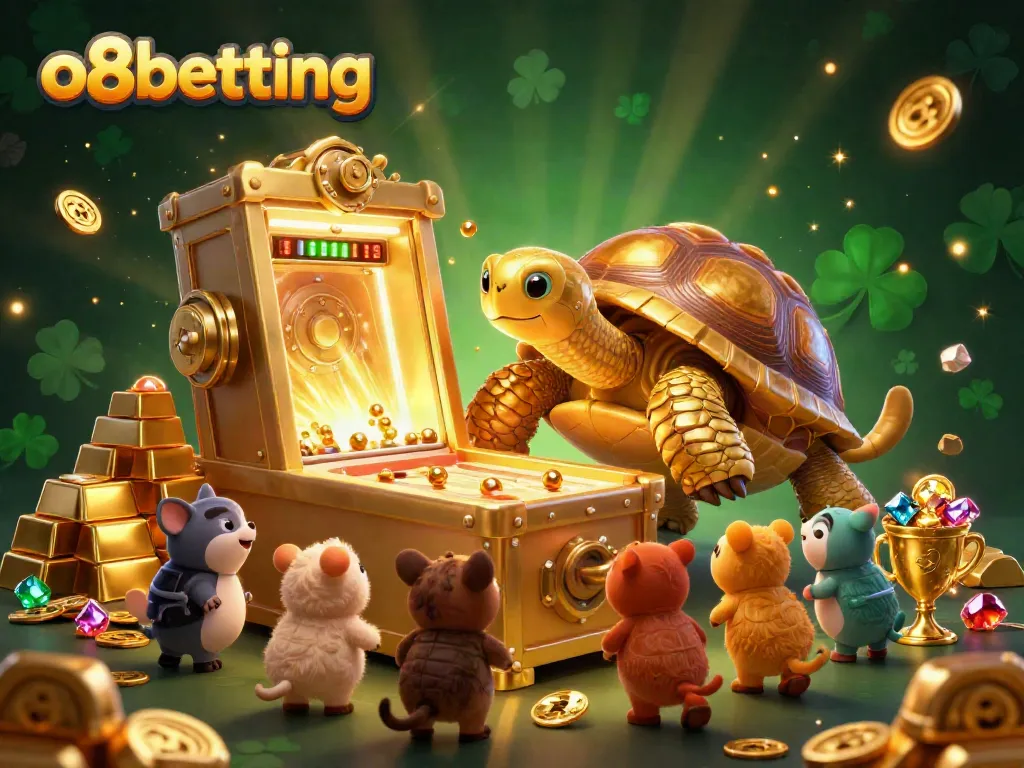 Excited players enjoy the golden tortoise pinball, embodying the excitement of o8betting and casino fun.
