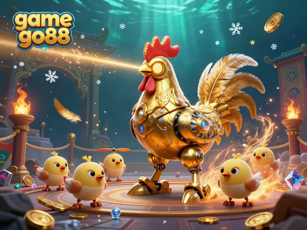 Experience game go88 with exciting characters in a vibrant casino scene filled with gold coins and dynamic elements.