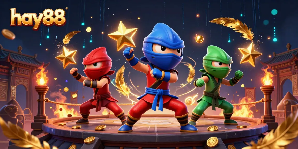 Engage in thrilling gameplay at hay88, featuring vibrant ninja chameleons and dynamic casino elements.
