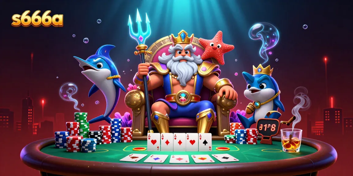 Engage with exciting poker gameplay at s666a featuring Neptune and vibrant casino elements.