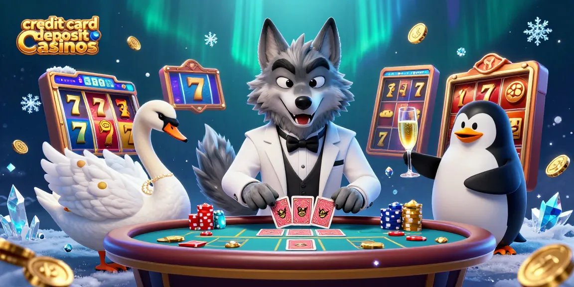 Engage with the world of credit card deposit casinos through a vibrant 3D casino scene.
