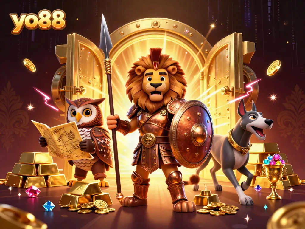 Experience the thrill of winning with yo88, where treasures and strategies collide in a vibrant casino scene.