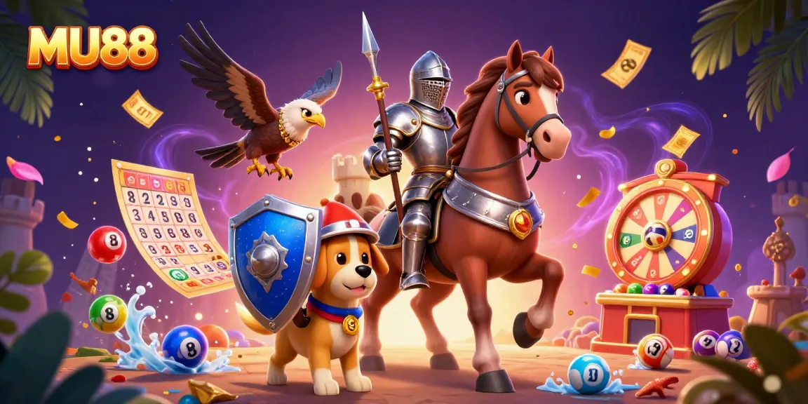 Experience exciting winnings at MU88 with colorful lotto balls and animated prizes.