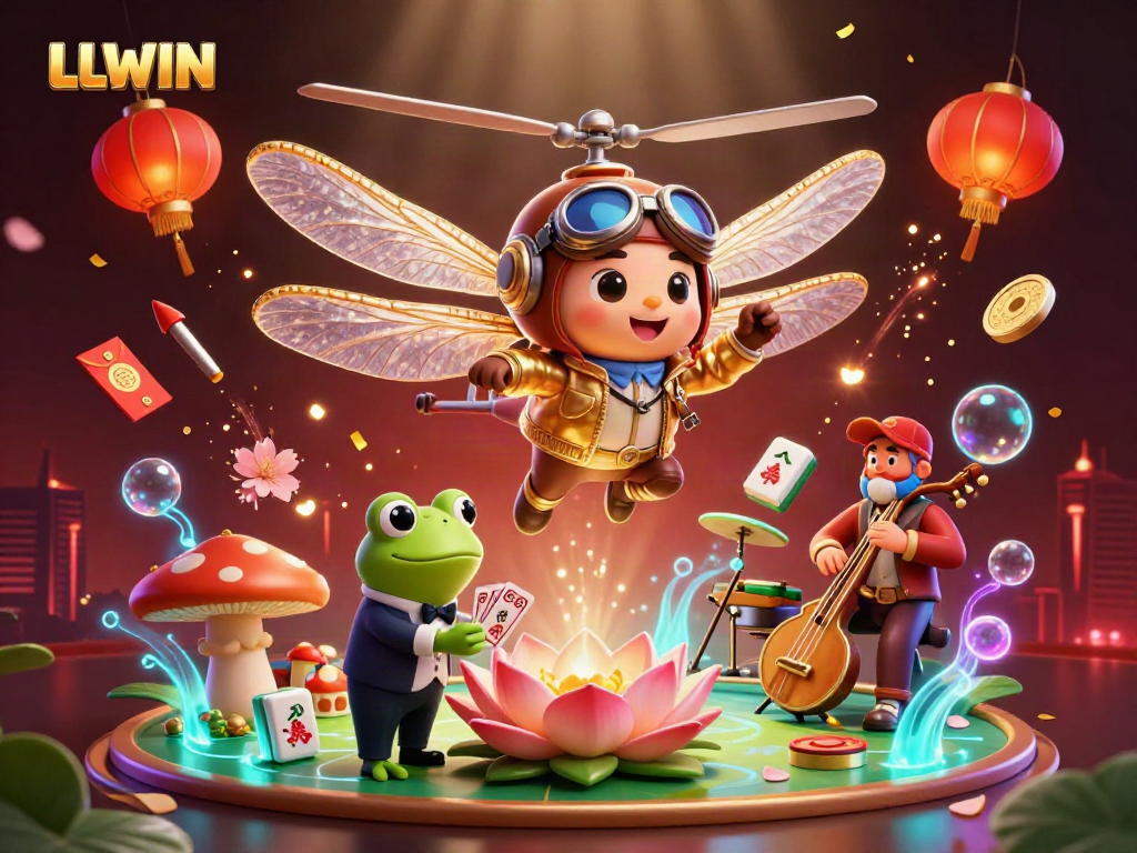 Experience the vibrant world of LLWIN with exciting casino elements and engaging characters in action.